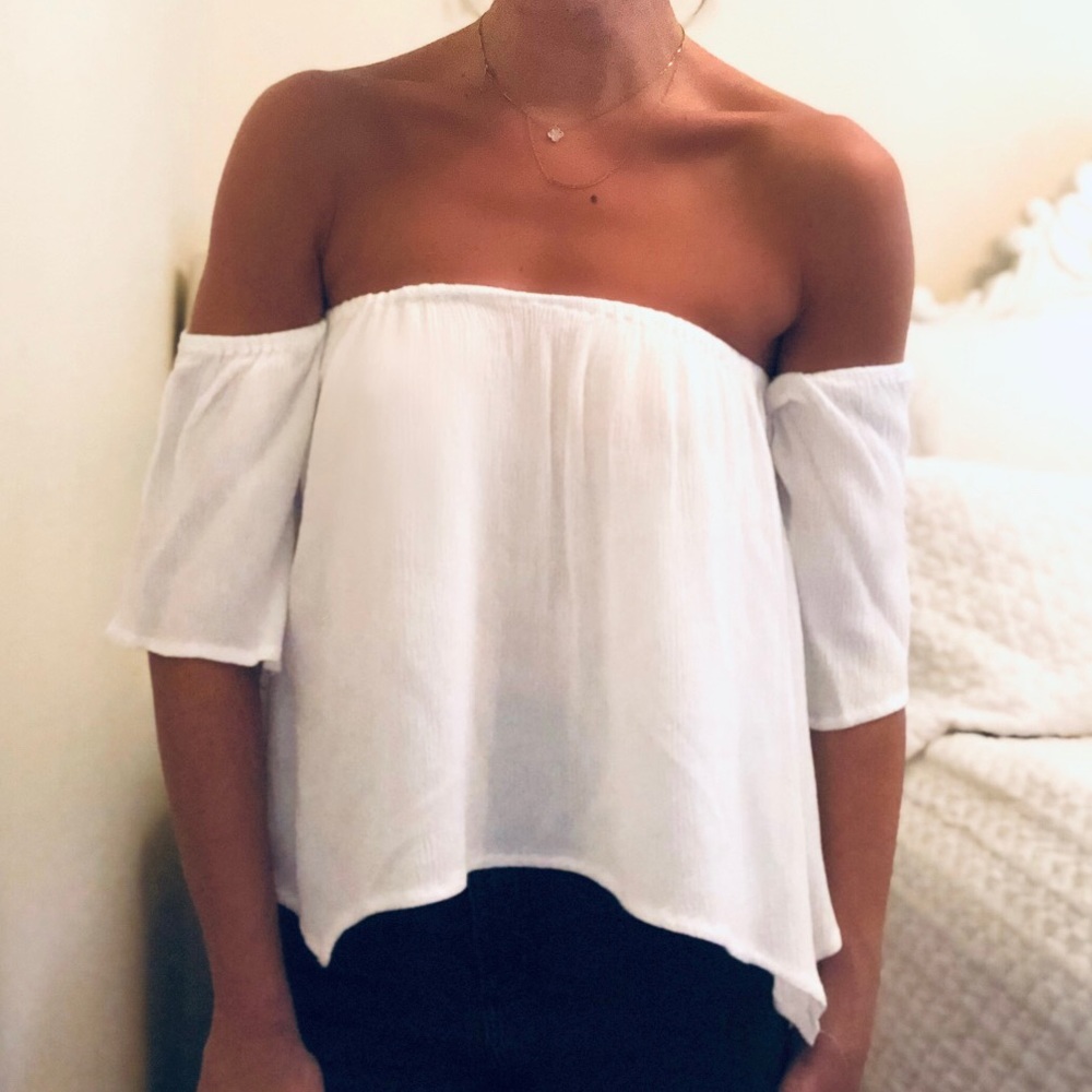 Tobi Strapless Shirt with Sleeves